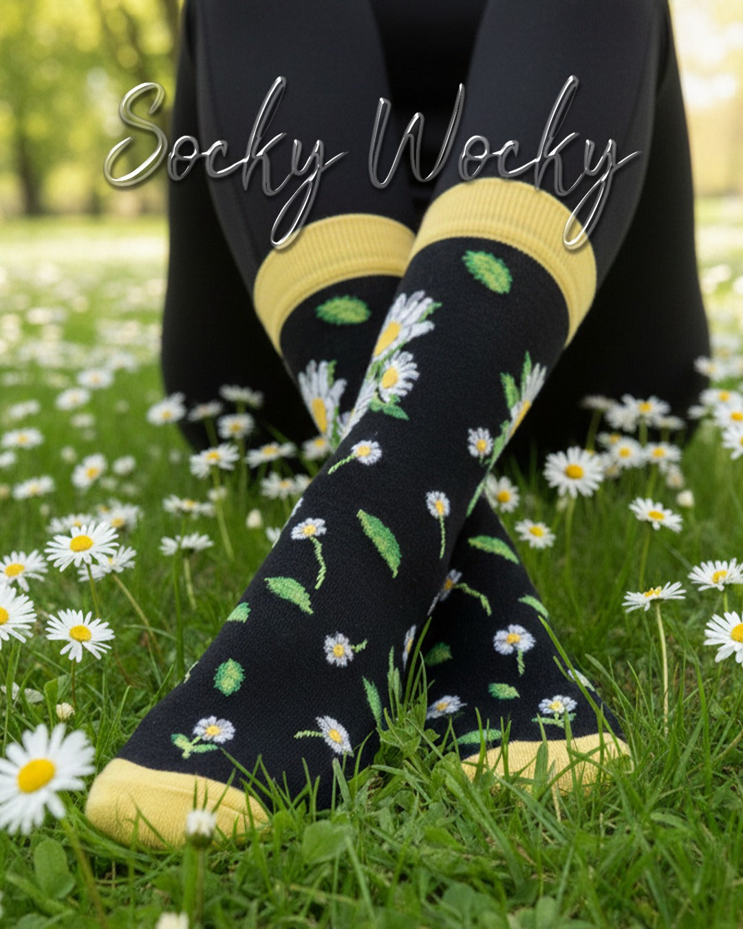 Daisy Flower Socks Floral Nature Edition